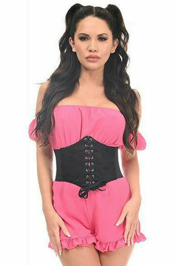 Lavish Lace Corset Belt Cincher In Purple - Daisy Corsets