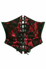 Daisy Corsets Lavish Red w/Black Lace Overlay Corset Belt Cincher - Flyclothing LLC