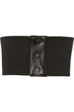 Daisy Corsets Lavish Black Faux Leather Corset Belt Cincher - Flyclothing LLC