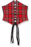 Daisy Corsets Lavish Red Plaid Corset Belt Cincher