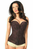 Daisy Corsets Lavish Dark Brown Lace Overbust Corset w/Zipper