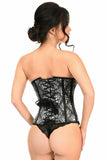 Lavish Black Skull Print Underwire Open Cup Underbust Corset - Flyclothing LLC