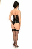 Daisy Corsets Lavish Black Sheer Fishnet Underwire Open Cup Underbust Corset - Flyclothing LLC