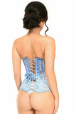 Daisy Corsets Lavish Lt Blue Sheer Lace Underwire Open Cup Underbust Corset - Flyclothing LLC