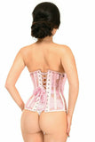 Daisy Corsets Lavish Lt Pink Sheer Lace Underwire Open Cup Underbust Corset - Flyclothing LLC