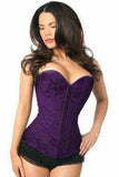 Daisy Corsets Lavish Dark Purple Lace Overbust Corset w/Zipper