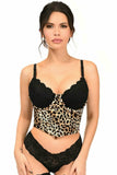 Daisy Corsets Lavish Leopard Velvet Underwire Open Cup Cincher Corset