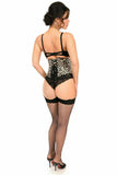 Daisy Corsets Lavish Leopard Velvet Mini Cincher Corset - Flyclothing LLC