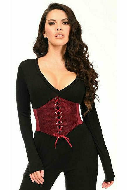 Daisy Corsets Lavish Wine Lace Corset Belt Cincher