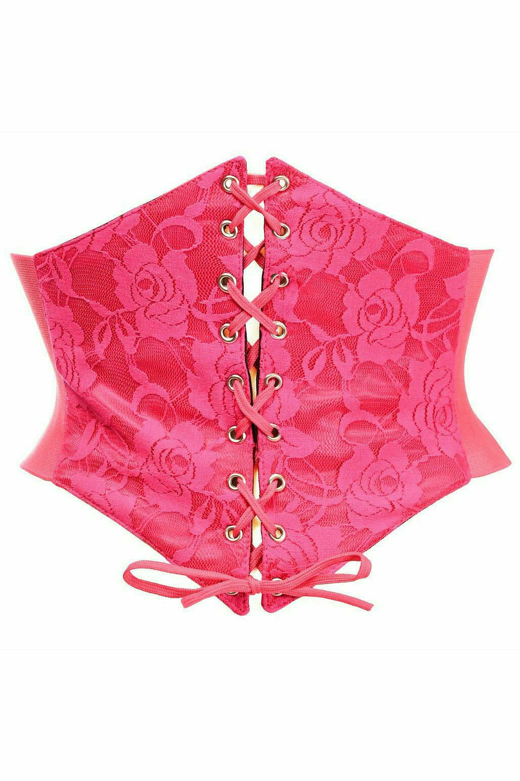 Daisy Corsets Lavish Fuchsia Lace Corset Belt Cincher - Flyclothing LLC