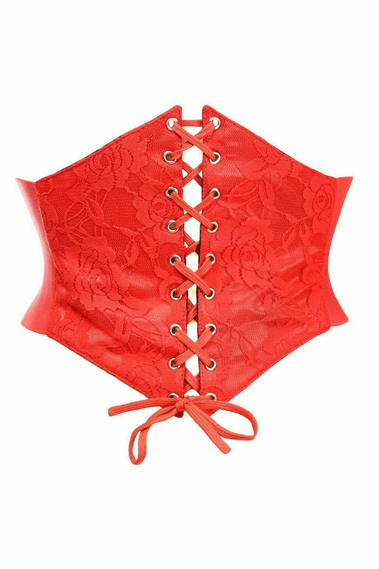 Daisy Corsets Lavish Red Lace Corset Belt Cincher