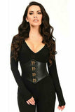 Daisy Corsets Lavish Black Faux Leather Corset Belt Cincher w/Clasps