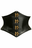 Daisy Corsets Lavish Black Faux Leather Corset Belt Cincher w/Clasps