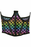 Daisy Corsets Lavish Rainbow Hearts Mesh Open Cup Waist Cincher