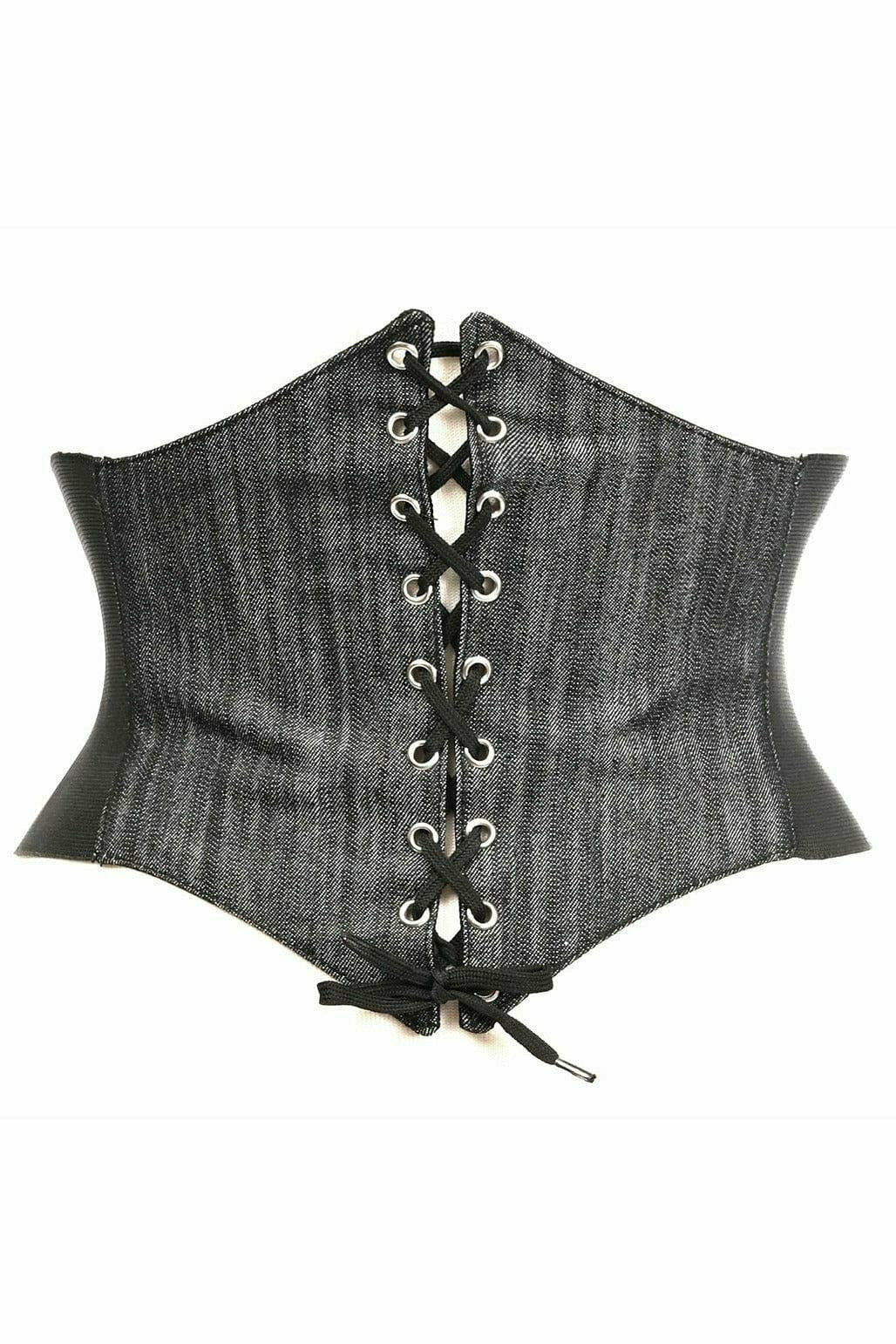 Daisy Corsets Lavish Black Denim Corset Belt Cincher