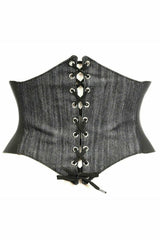 Daisy Corsets Lavish Black Denim Corset Belt Cincher