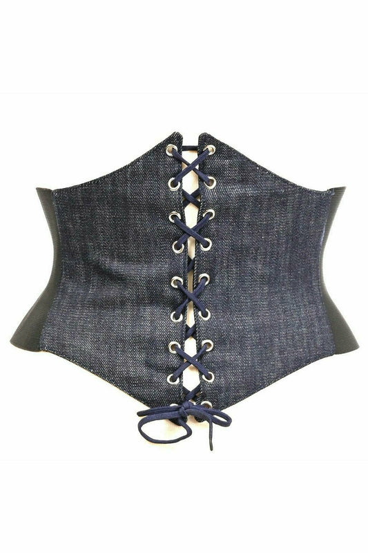 Daisy Corsets Lavish Blue Denim Corset Belt Cincher