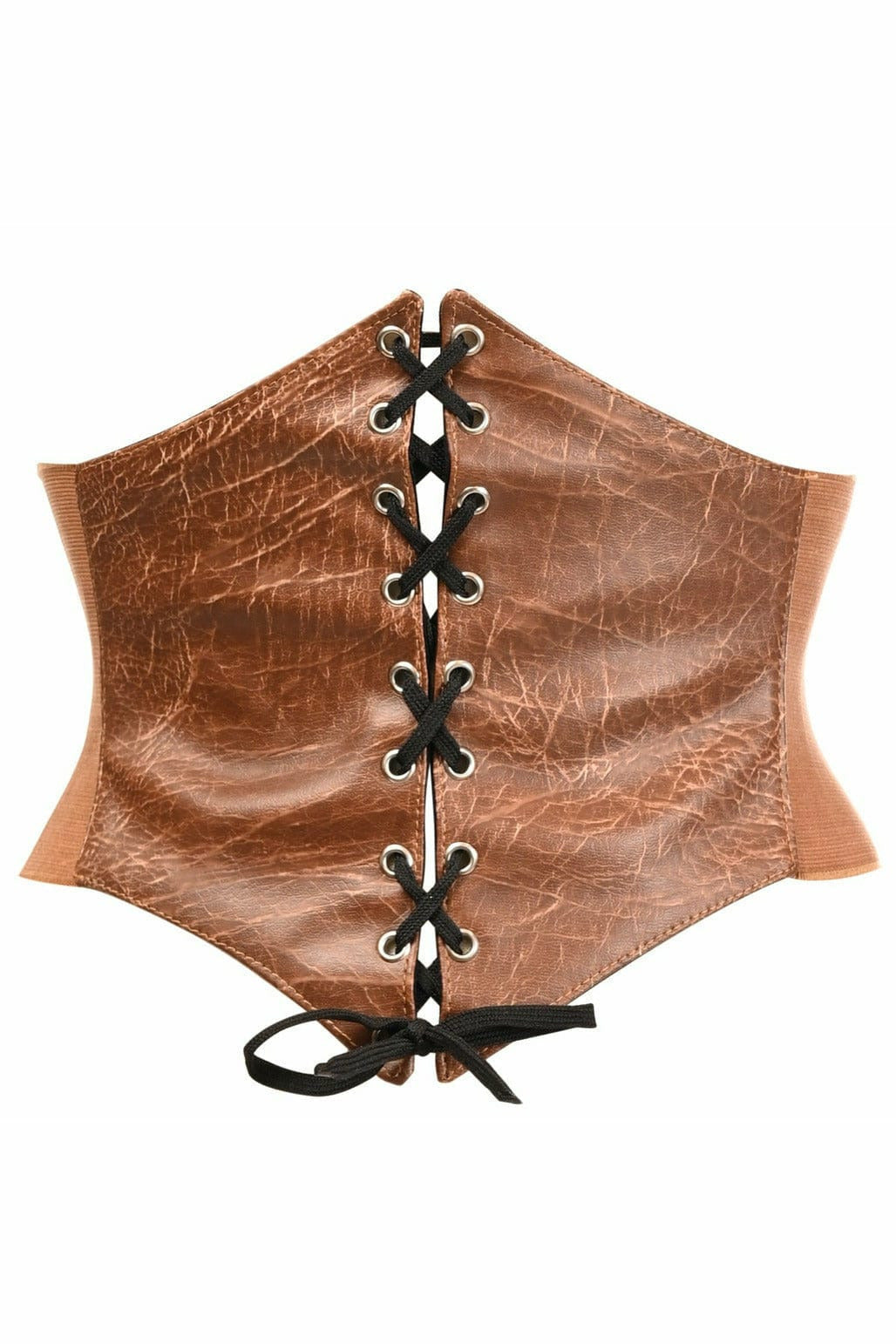 Daisy Corsets Lavish Distressed Brown Faux Leather Corset Belt