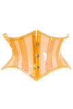 Daisy Corsets Lavish Clear Orange Curvy Cut Mini Cincher Corset