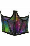 Daisy Corsets Lavish Galaxy Print Mesh Open Cup Waist Cincher