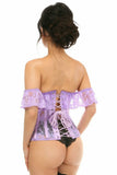 Daisy Corsets Lavish Sheer Lavender Lace Underbust Underwire Corset w/Ruffle Sleeve - Flyclothing LLC