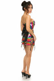 Daisy Corsets Lavish 2 PC Rainbow Glitter Bustier & Skirt Set - Flyclothing LLC