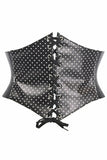 Daisy Corsets Lavish Black & White Polka Dot Lace-Up Corset Belt Cincher