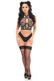 Daisy Corsets Lavish Multi Butterflies Mesh Underwire Cincher w/Built In Halter Top - Flyclothing LLC