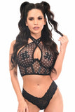 Daisy Corsets Lavish Polka Dot Mesh Underwire Cincher w/Built In Halter Top