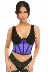 Daisy Corsets Lavish Neon Blue Mesh Open Cup Waist Cincher