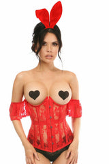 Daisy Corsets Lavish 3 PC Sexy Red Bunny Corset Costume - Flyclothing LLC