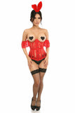 Daisy Corsets Lavish 3 PC Sexy Red Bunny Corset Costume