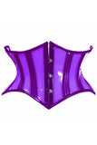 Daisy Corsets Lavish Clear Purple Curvy Cut Mini Cincher Corset