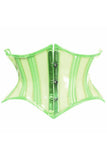 Daisy Corsets Lavish Clear Green Curvy Cut Mini Cincher Corset