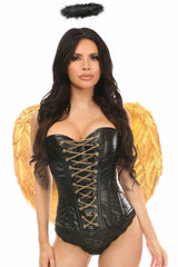 Daisy Corsets Lavish 3 PC Golden Gothic Angel Corset Costume - Flyclothing LLC