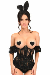 Lavish 3 PC Daring Lace Bunny Corset Costume - Flyclothing LLC