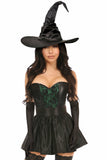 Daisy Corsets Lavish 4 PC Green Lace Witch Corset Costume - Flyclothing LLC