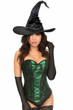 Daisy Corsets Lavish 3 PC Green Lace Witch Corset Costume - Flyclothing LLC