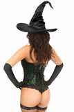 Daisy Corsets Lavish 3 PC Green Lace Witch Corset Costume - Flyclothing LLC