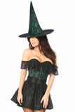 Daisy Corsets Lavish 3 PC Green Lace Off The Shoulder Witch Corset Costume - Flyclothing LLC