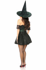 Daisy Corsets Lavish 3 PC Green Lace Off The Shoulder Witch Corset Costume - Flyclothing LLC