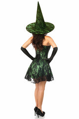 Lavish 3 PC Green Lace Corset Dress Costume - Flyclothing LLC