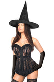 Daisy Corsets Lavish 3 PC Sheer Lace Witch Corset Costume - Flyclothing LLC