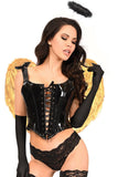 Daisy Corsets Lavish 4 PC Vinyl Golden Angel Corset Costume - Flyclothing LLC