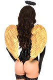 Daisy Corsets Lavish 4 PC Vinyl Golden Angel Corset Costume - Flyclothing LLC