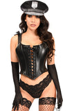 Daisy Corsets Lavish 4 PC Faux Leather Cop Corset Costume - Flyclothing LLC