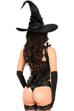 Daisy Corsets Lavish 3 PC Faux Leather Witch Corset Costume - Flyclothing LLC