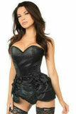 Daisy Corsets Lavish Black Satin Corset w/Removable Snap on Skirt