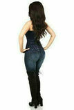 Daisy Corsets Lavish Navy Blue Lace Overbust Corset w/Zipper - Flyclothing LLC