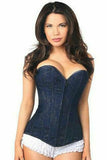 Daisy Corsets Lavish Navy Blue Lace Overbust Corset w/Zipper